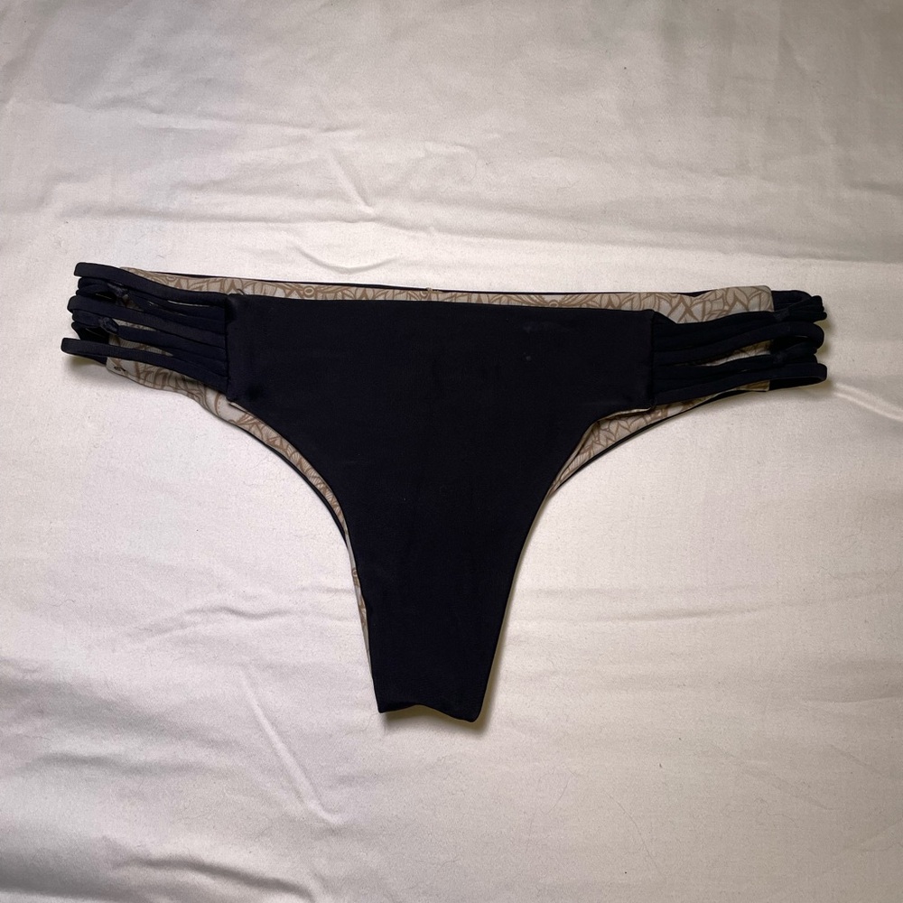 Manakai Swimwear reversible black bikini bottom